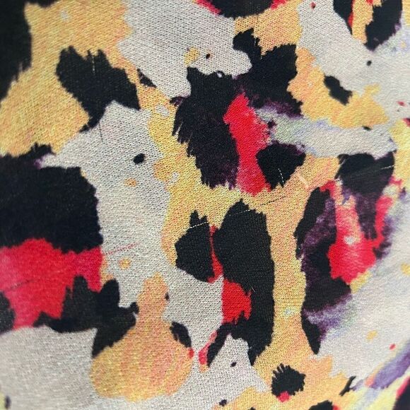 Blink London Joelle Leopard Peasant Blouse Multicolor Women’s Size M - Picture 10 of 15